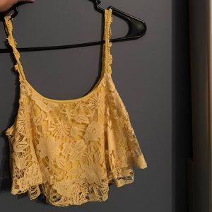 Yellow crop top